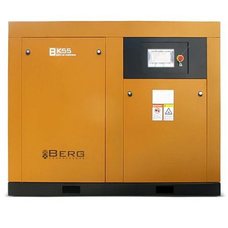 Винтовой компрессор BERG ВК-55-E/10 бар с прямым частотно-регулируемым приводом